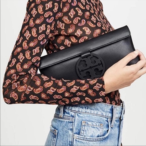 -HP- Tory Burch Miller Clutch Leather - Picture 4 of 5